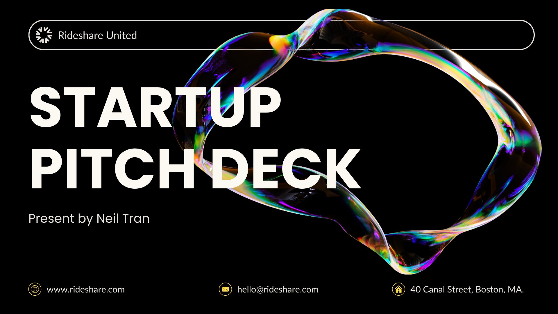 RideShare Startup Pitch Deck